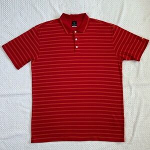 Nike Red and Yellow Striped Men's Casual Shirt